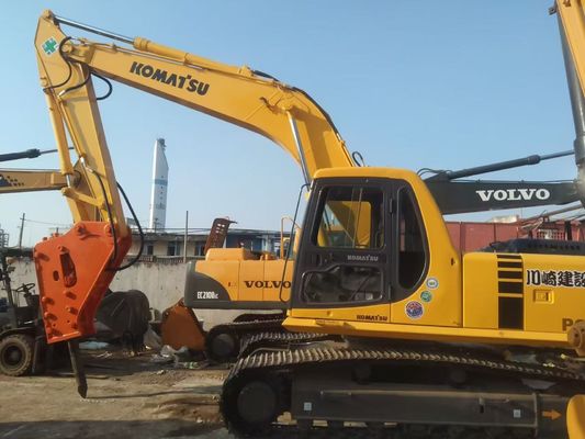 Japão Usado Komatsu PC220 6 Excavadora Fácil Operação Com Martelo Hidráulico