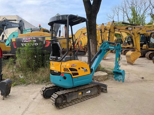 Cor Original Mini Excavadora Kubota U15-3S Usada Para Venda/Mini Excavadora Usada Trabalhando em Salas