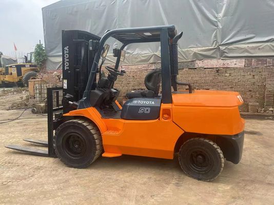 5 toneladas 7FD50 Usado Toyota empilhadeira original do Japão Redução de ruído para armazém