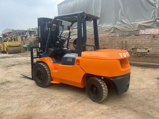5 toneladas 7FD50 Usado Toyota empilhadeira original do Japão Redução de ruído para armazém