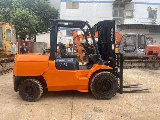 5 toneladas 7FD50 Usado Toyota empilhadeira original do Japão Redução de ruído para armazém