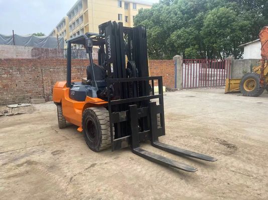 5 toneladas 7FD50 Usado Toyota empilhadeira original do Japão Redução de ruído para armazém