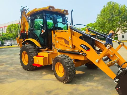 420F Carregador de retroescavadeira Caterpillar usado CAT de alta velocidade eficiente em termos energéticos
