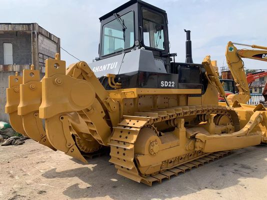 6 Way Blade SHANTUI SD22 Bulldozer de segunda mão com arrancador hidráulico