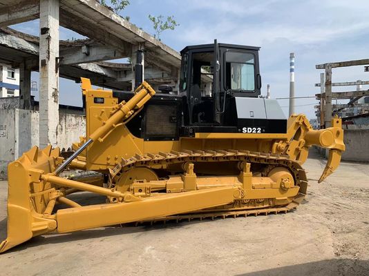 6 Way Blade SHANTUI SD22 Bulldozer de segunda mão com arrancador hidráulico