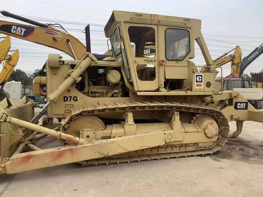 Potente de segunda mão Caterpillar D7G Dozer Eficiência Energética 6 Way Blade