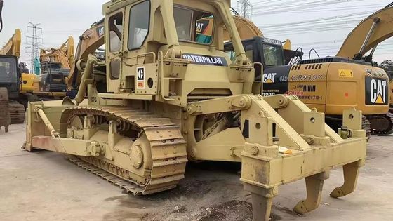 Potente de segunda mão Caterpillar D7G Dozer Eficiência Energética 6 Way Blade