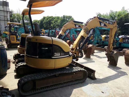 Cor Original 303 CR Excavadora CAT Usada Eficiência Energética Mini Excavadora CAT Usada