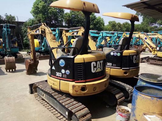 Cor Original 303 CR Excavadora CAT Usada Eficiência Energética Mini Excavadora CAT Usada