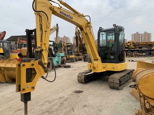 Komatsu PC55MR-2 Excavadora Usada Japão Mini Tamanho Com Martelo Hidráulico