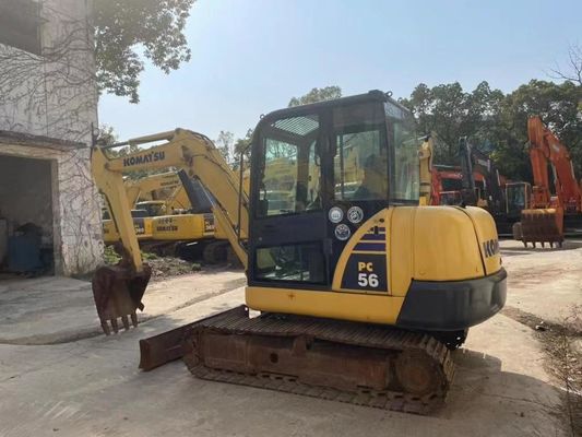 Cor original Usado Komatsu PC56MR-2 Mini Excavator Em excelente estado