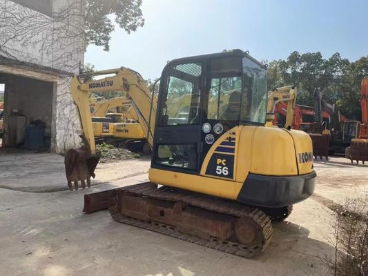 Cor original Usado Komatsu PC56MR-2 Mini Excavator Em excelente estado