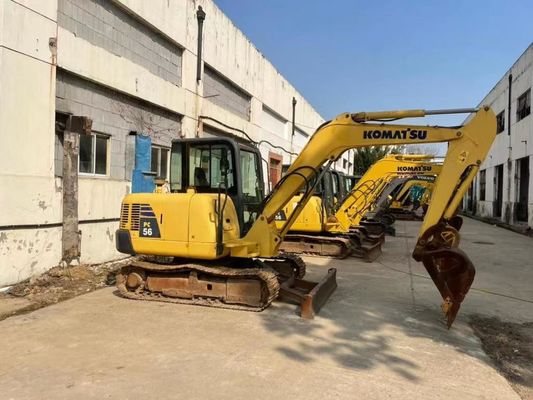Cor original Usado Komatsu PC56MR-2 Mini Excavator Em excelente estado