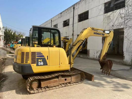 Cor original Usado Komatsu PC56MR-2 Mini Excavator Em excelente estado