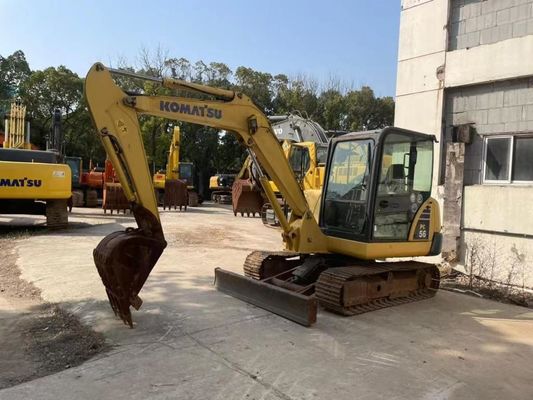 Cor original Usado Komatsu PC56MR-2 Mini Excavator Em excelente estado