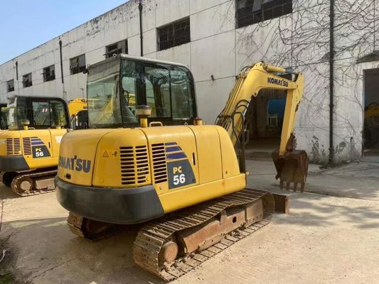 Cor original Usado Komatsu PC56MR-2 Mini Excavator Em excelente estado