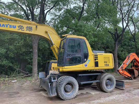 Compacto Japão Excavadora Komatsu Usada PC150W-6 Excavadora de Roda Usada