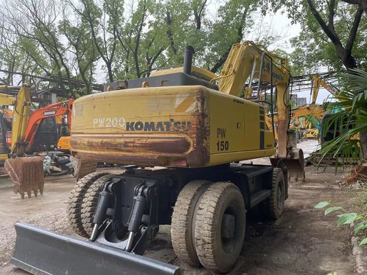 Compacto Japão Excavadora Komatsu Usada PC150W-6 Excavadora de Roda Usada