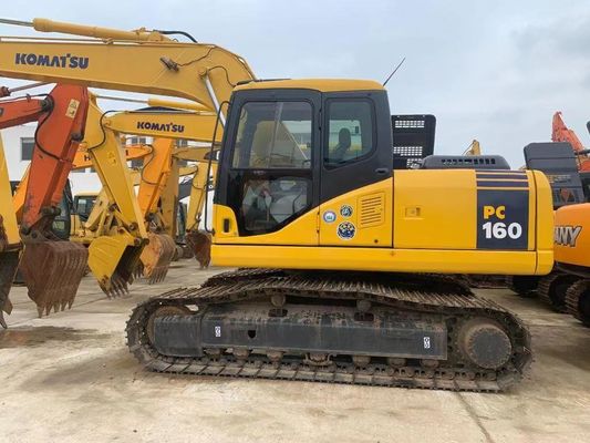 Japão Komatsu PC160LC-7 Mini Crawler Excavator Segunda mão com motor potente