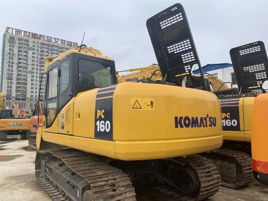 Japão Komatsu PC160LC-7 Mini Crawler Excavator Segunda mão com motor potente