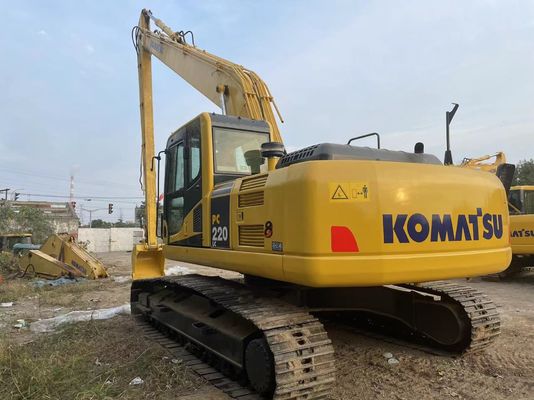 Origem Japão Excavadora Komatsu Usada PC220-7 Crawler Com 18 metros de braço longo