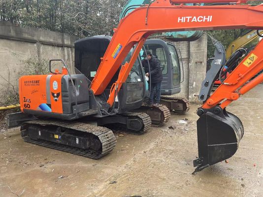 Excavadora japonesa usada original Hitachi ZX60 Mini Crawler com polegar hidráulico