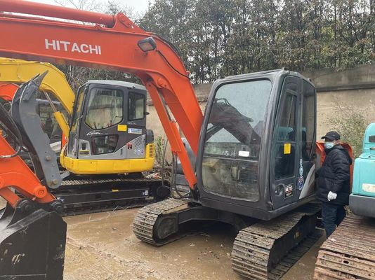 Excavadora japonesa usada original Hitachi ZX60 Mini Crawler com polegar hidráulico