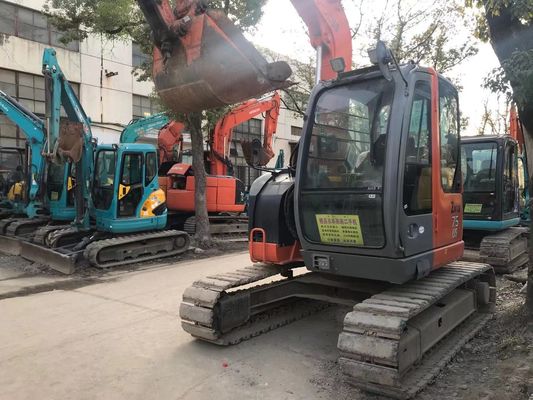 Excavadora japonesa usada ZX75US-3 Eficiência energética Excavadora Hitachi Crawler