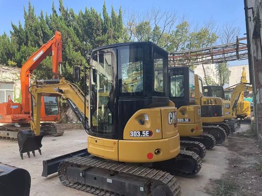 Eficiência energética Excavadora CAT usada Crawler Caterpillar 303.5 E CR à prova de ferrugem