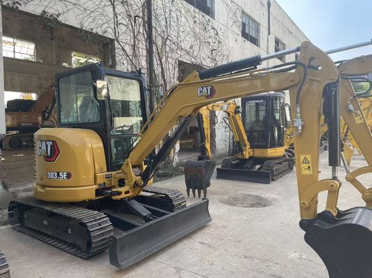 Eficiência energética Excavadora CAT usada Crawler Caterpillar 303.5 E CR à prova de ferrugem