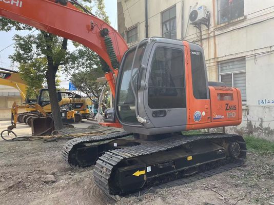 Excavadora original japonesa usada Hitachi ZX120 em boas condições