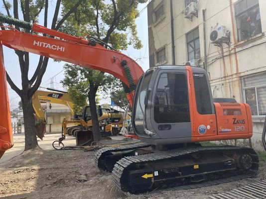 Excavadora original japonesa usada Hitachi ZX120 em boas condições