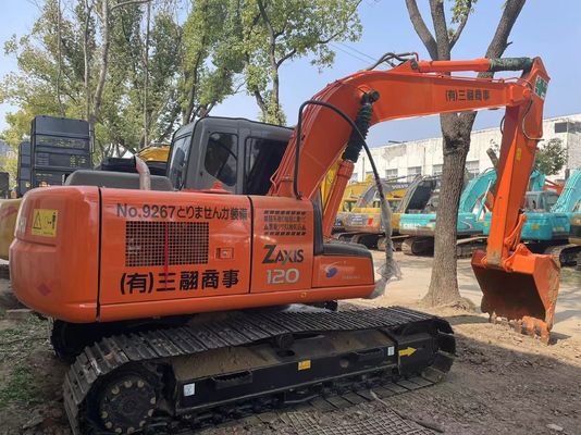 Excavadora original japonesa usada Hitachi ZX120 em boas condições