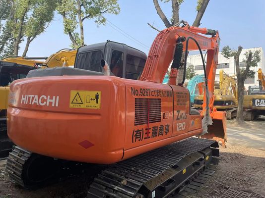 Excavadora original japonesa usada Hitachi ZX120 em boas condições