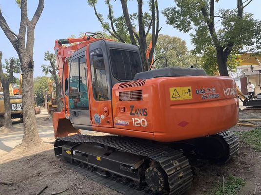 Excavadora original japonesa usada Hitachi ZX120 em boas condições