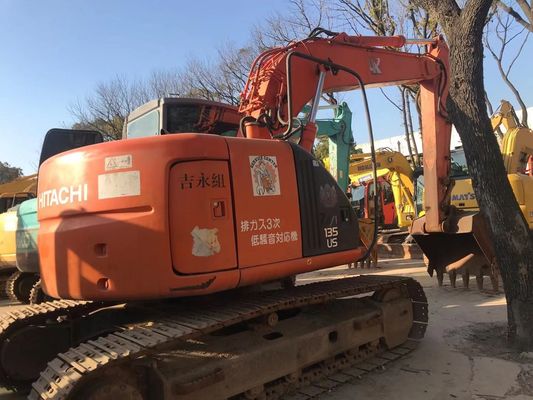 ZX135US Excavadora de segunda mão em bom estado Excavadora Hitachi Crawler Cor original