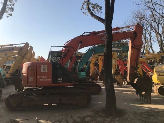 ZX135US Excavadora de segunda mão em bom estado Excavadora Hitachi Crawler Cor original