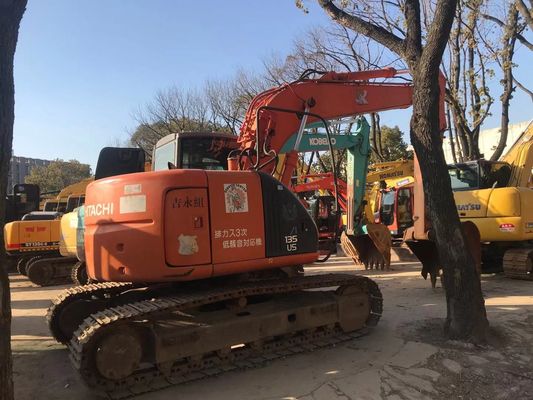 ZX135US Excavadora de segunda mão em bom estado Excavadora Hitachi Crawler Cor original