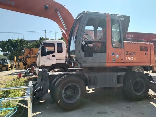Cor original Usada Hitachi ZX160W Excavadora de rodas Em boas condições
