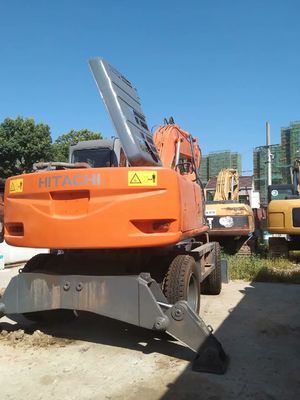 Cor original Usada Hitachi ZX160W Excavadora de rodas Em boas condições