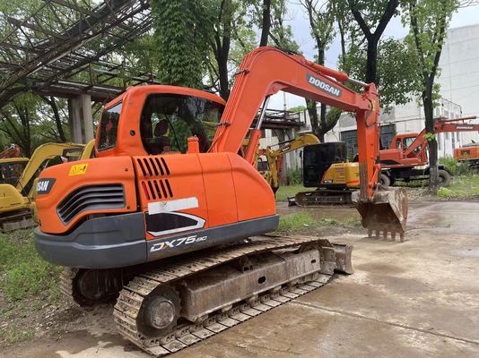 Doosan DX75-9C mini escavadeira de segunda mão 2017 ano Visibilidade e segurança