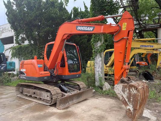Doosan DX75-9C mini escavadeira de segunda mão 2017 ano Visibilidade e segurança