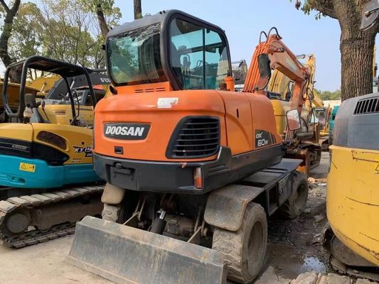 Excavadora Usada Doosan DX60W Em Excelente Condição/Excavadora Mini Usada Doosan Para Venda