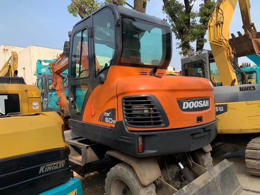 Excavadora Usada Doosan DX60W Em Excelente Condição/Excavadora Mini Usada Doosan Para Venda