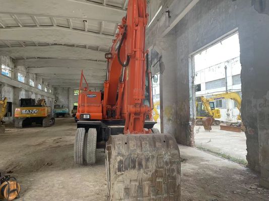 Excavadora usada de controle inteligente DH150W-7 Excavadora de rodas Doosan 2012 ano