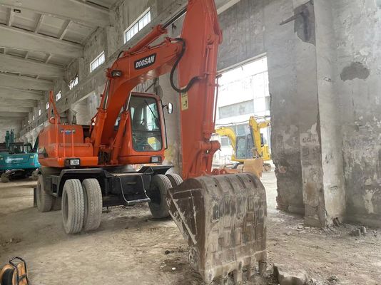 Excavadora usada de controle inteligente DH150W-7 Excavadora de rodas Doosan 2012 ano