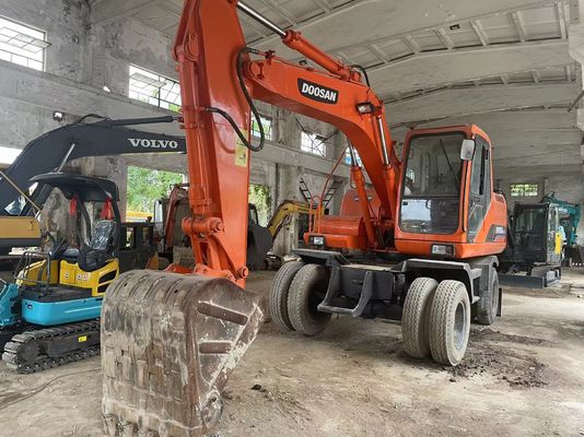 Excavadora usada de controle inteligente DH150W-7 Excavadora de rodas Doosan 2012 ano
