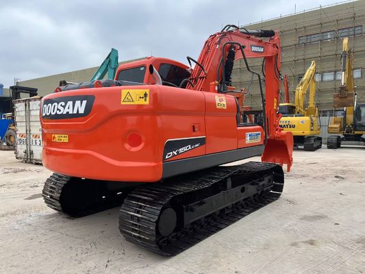Crawler montado DX150-9C Excavador usado Doosan Coreia original versatilidade