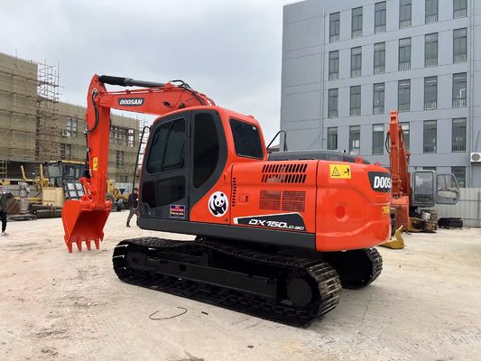 Crawler montado DX150-9C Excavador usado Doosan Coreia original versatilidade