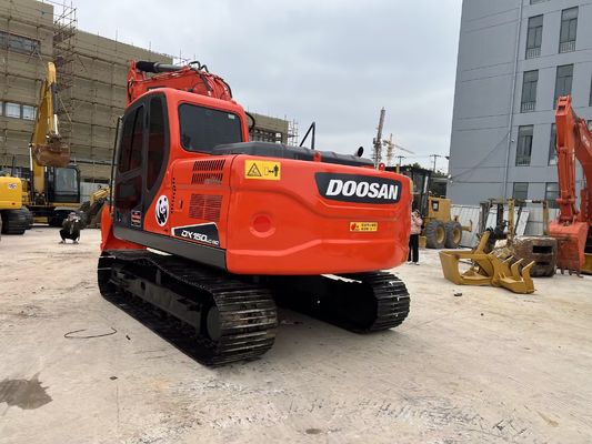 Crawler montado DX150-9C Excavador usado Doosan Coreia original versatilidade